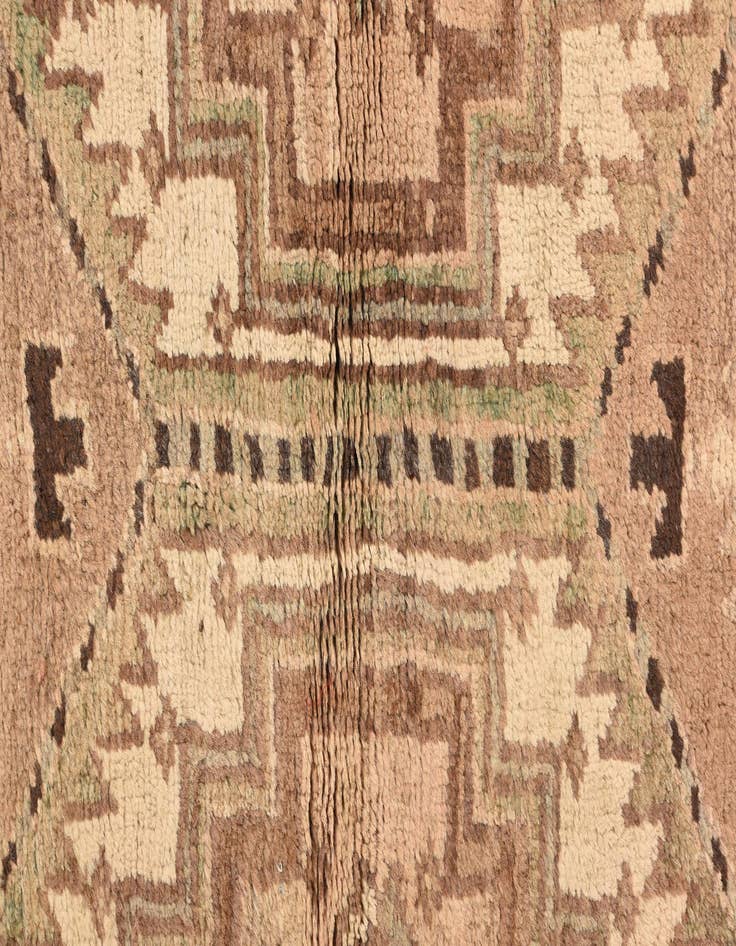 Detail image of  3' 8 x 8' 9  Hand Knotted Meshkin Persian Wool Runner Rug