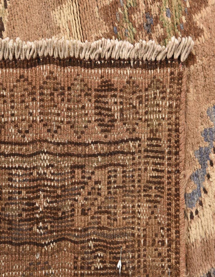 Detail image of  3' 8 x 8' 9  Hand Knotted Meshkin Persian Wool Runner Rug