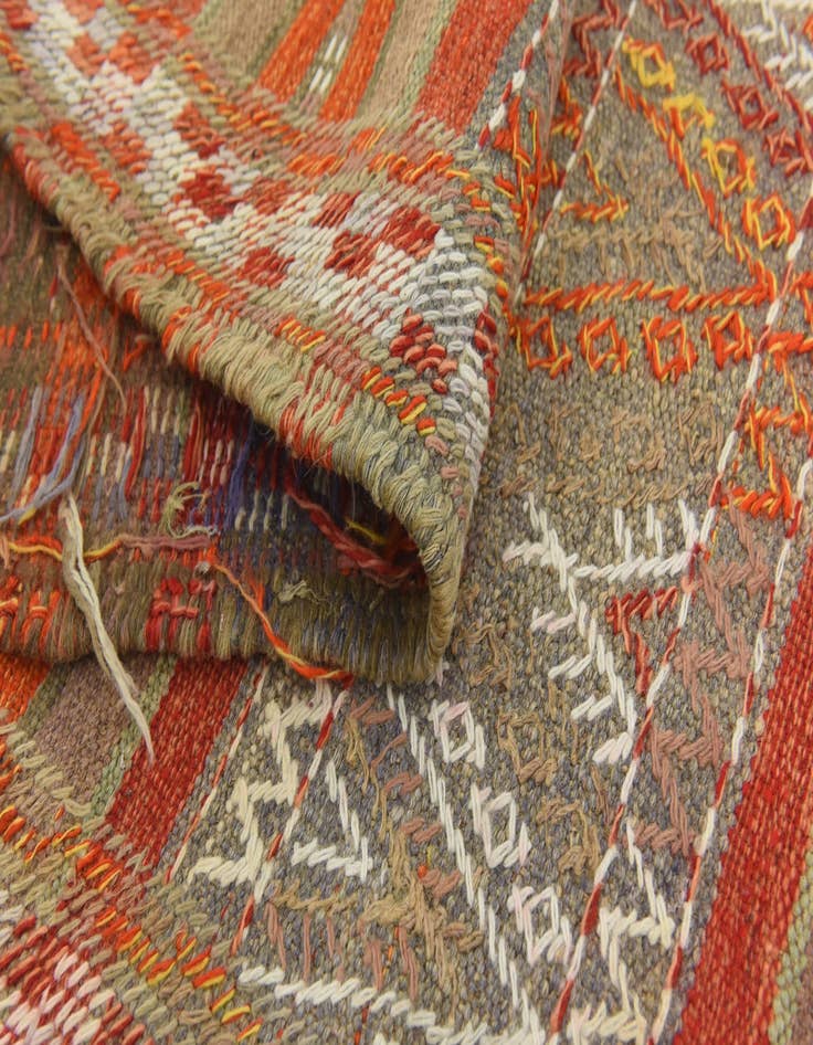 Detail image of  4' 4 x 9'  Hand Knotted Moroccan Wool Runner Rug