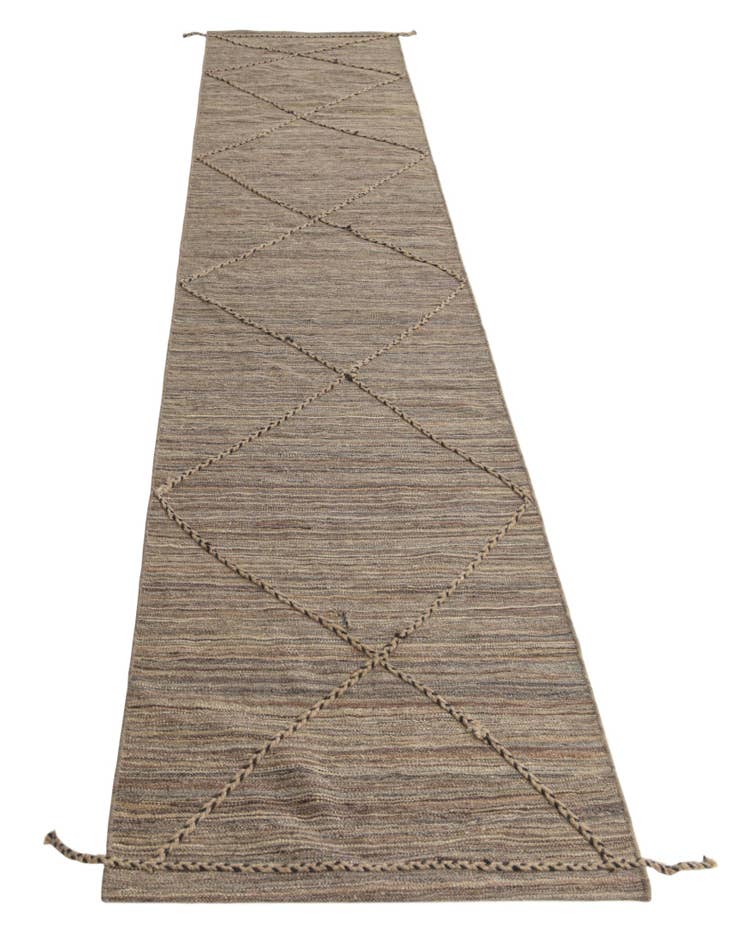 Detail image of  2' 6 x 12' 7  Hand Knotted Moroccan Wool Runner Rug