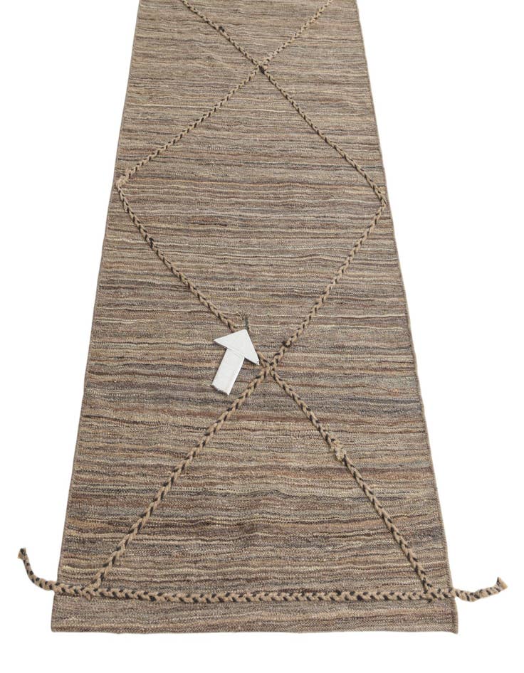 Detail image of  2' 6 x 12' 7  Hand Knotted Moroccan Wool Runner Rug