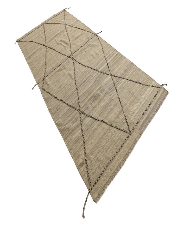 Detail image of  4' 7 x 10' 3  Hand Knotted Moroccan Wool Runner Rug