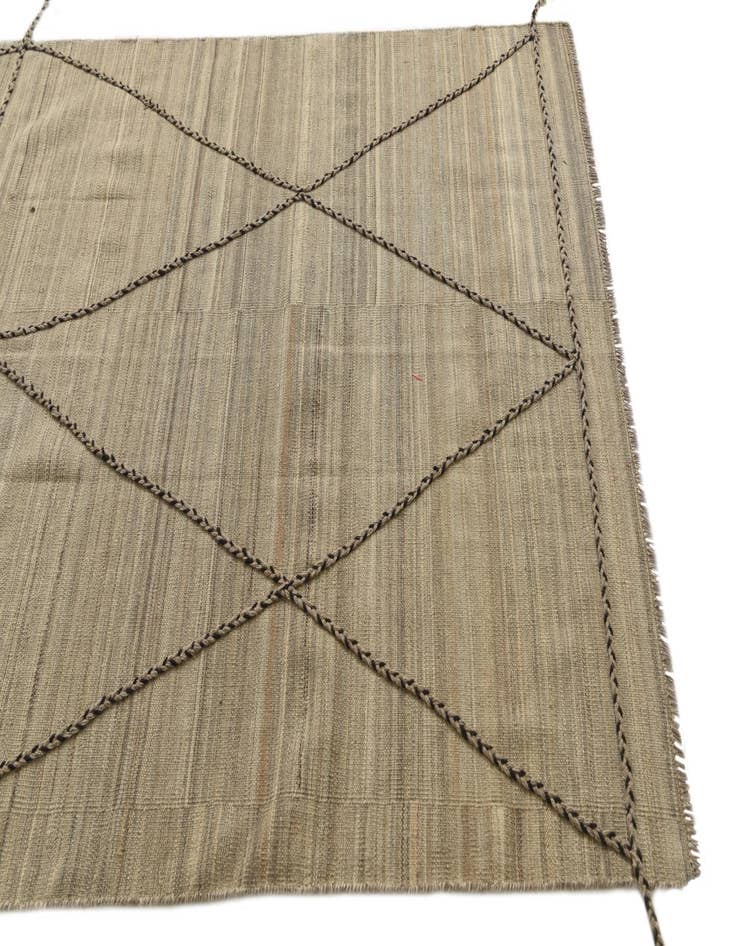 Detail image of  4' 7 x 10' 3  Hand Knotted Moroccan Wool Runner Rug