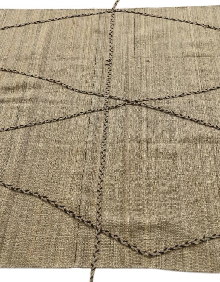 Detail image of  4' 7 x 10' 3  Hand Knotted Moroccan Wool Runner Rug
