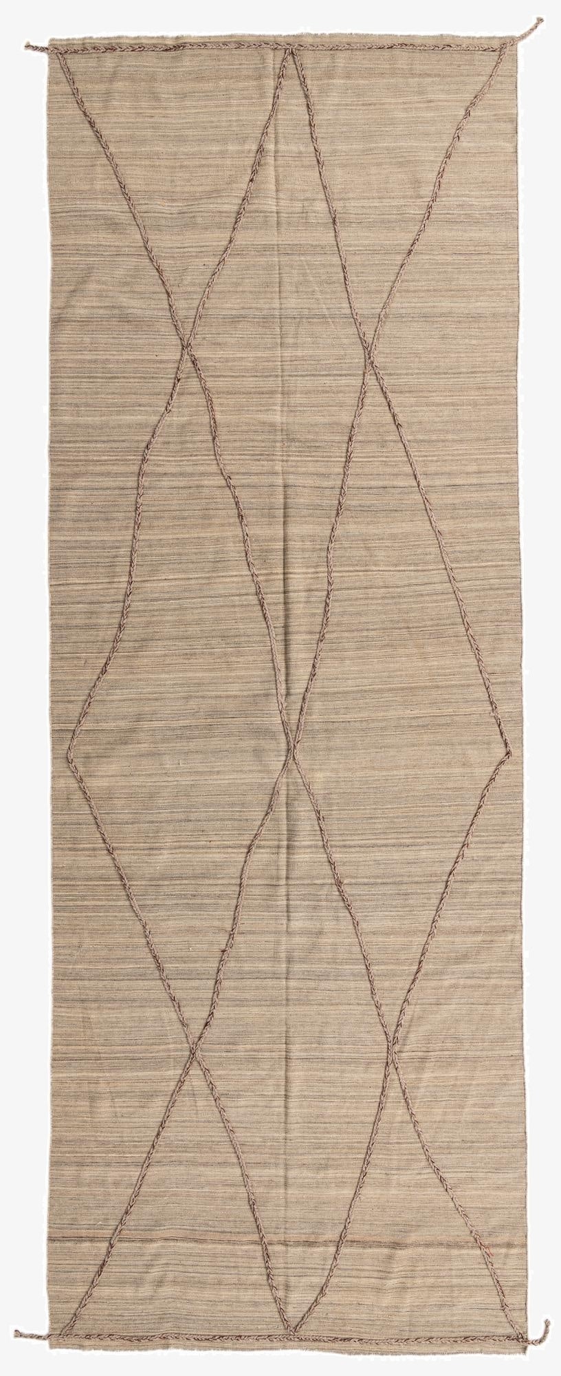  6' x 16' 7  Hand Knotted Moroccan Wool Runner Rug