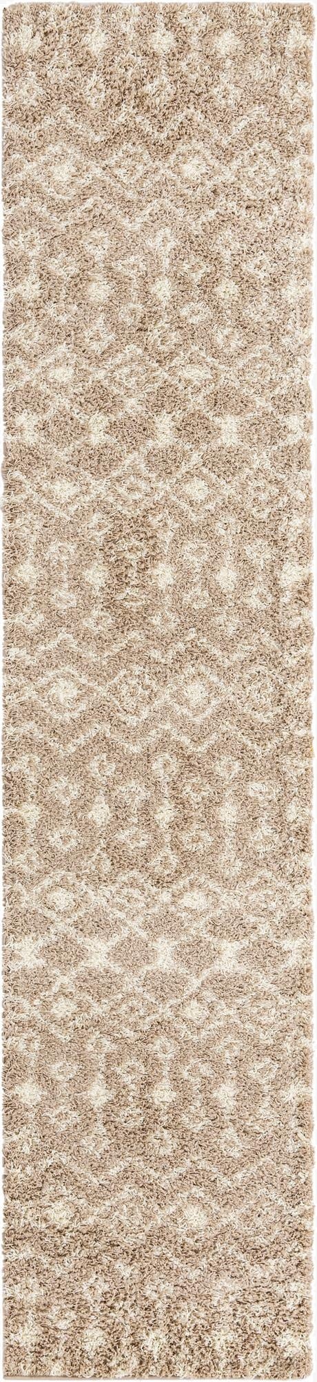  2' 7 x 12' Moroccan Trellis Shag Runner Rug