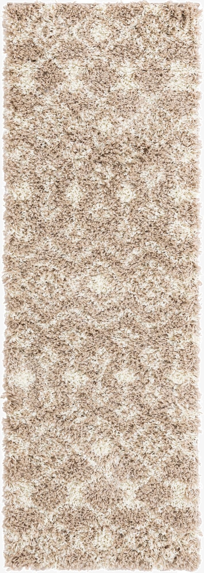 Primary image  2' x 6' Moroccan Trellis Shag Runner Rug