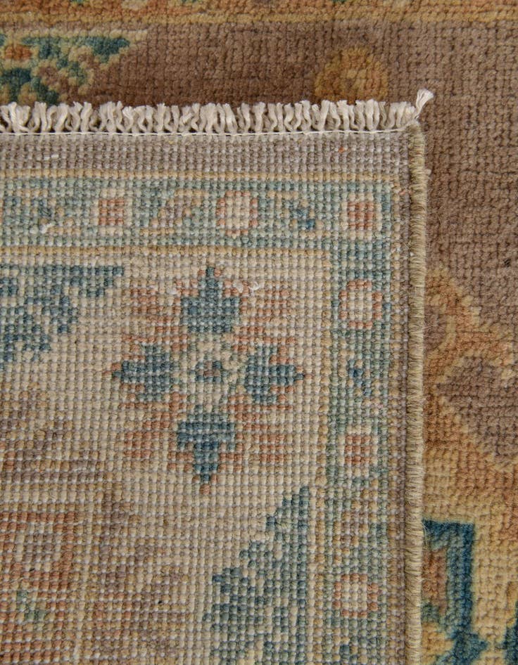 Detail image of  2' 7 x 5' 9  Hand Knotted Oushak Wool Runner Rug