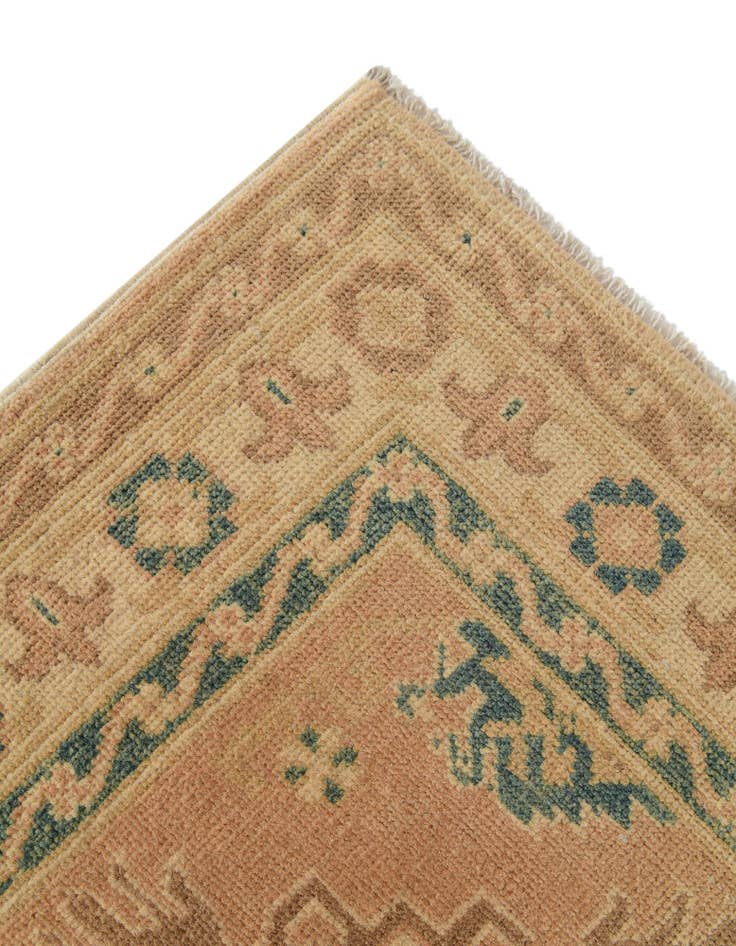 Detail image of  2' 7 x 6' 10  Hand Knotted Oushak Wool Runner Rug