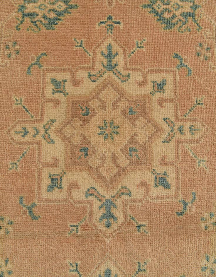 Detail image of  2' 7 x 6' 10  Hand Knotted Oushak Wool Runner Rug