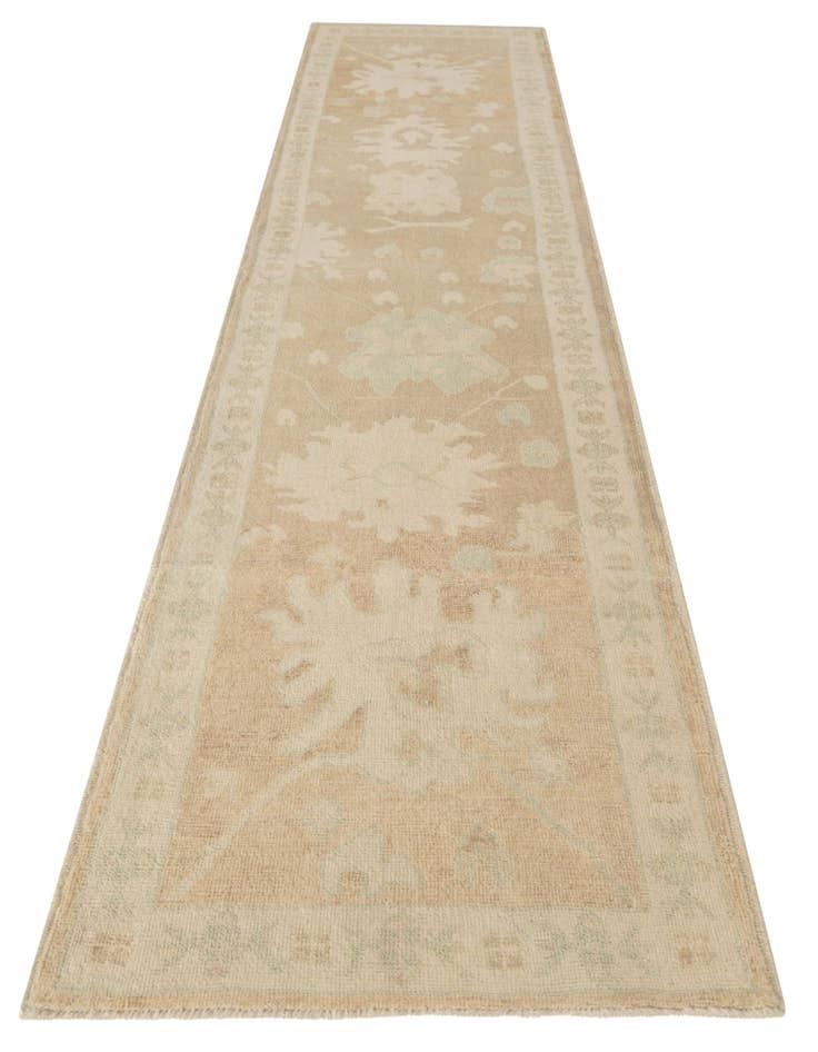 Detail image of  2' 10 x 12' 5  Hand Knotted Oushak Wool Runner Rug