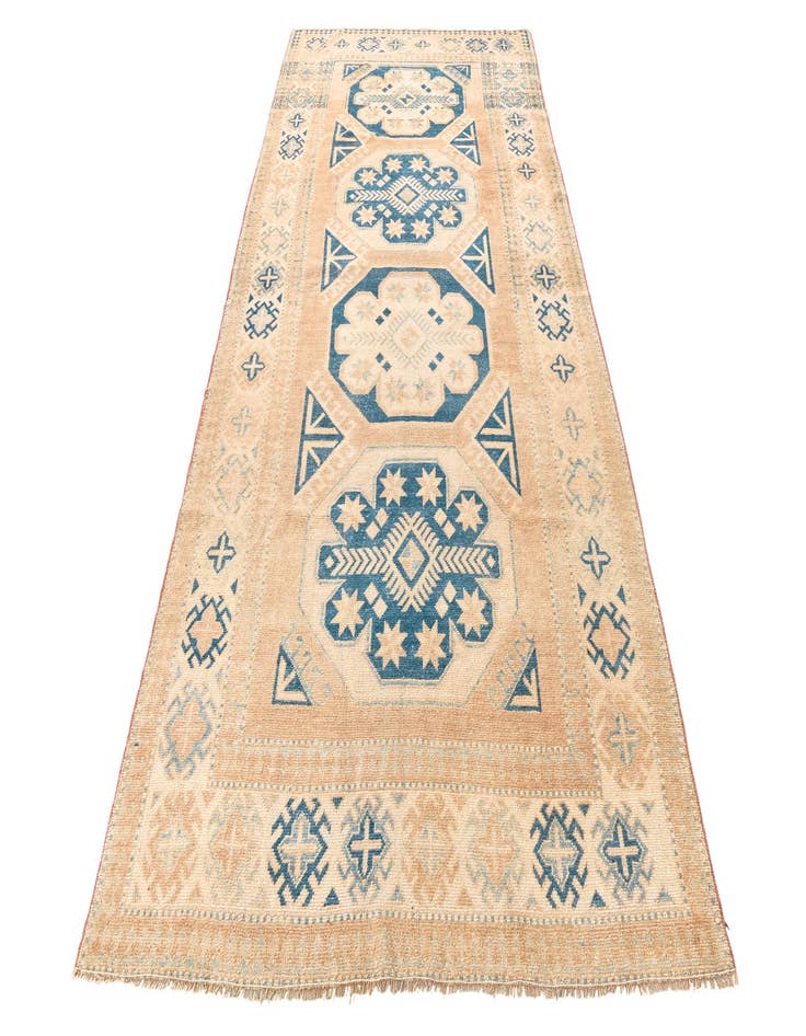 Detail image of  5' 2 x 10' 5  Hand Knotted Oushak Wool Runner Rug