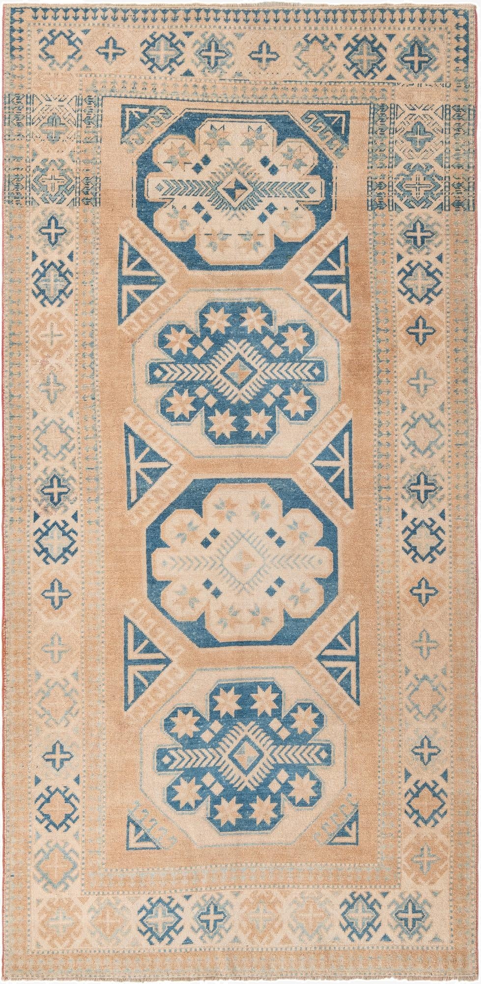  5' 2 x 10' 5  Hand Knotted Oushak Wool Runner Rug