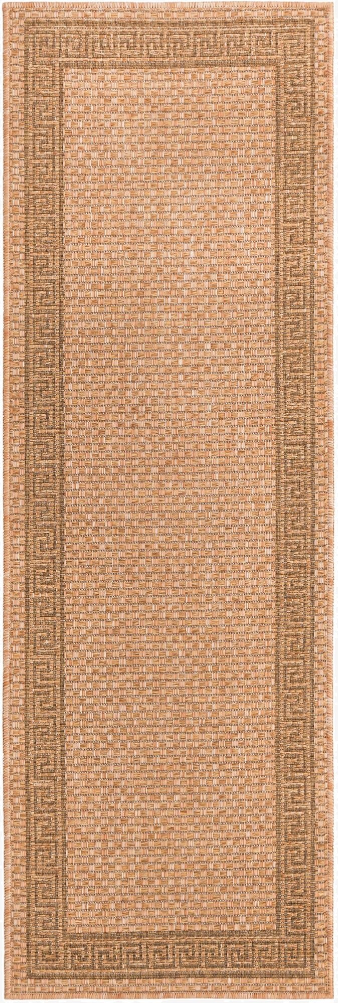  2' x 6'  Washable Border Indoor / Outdoor Runner Rug