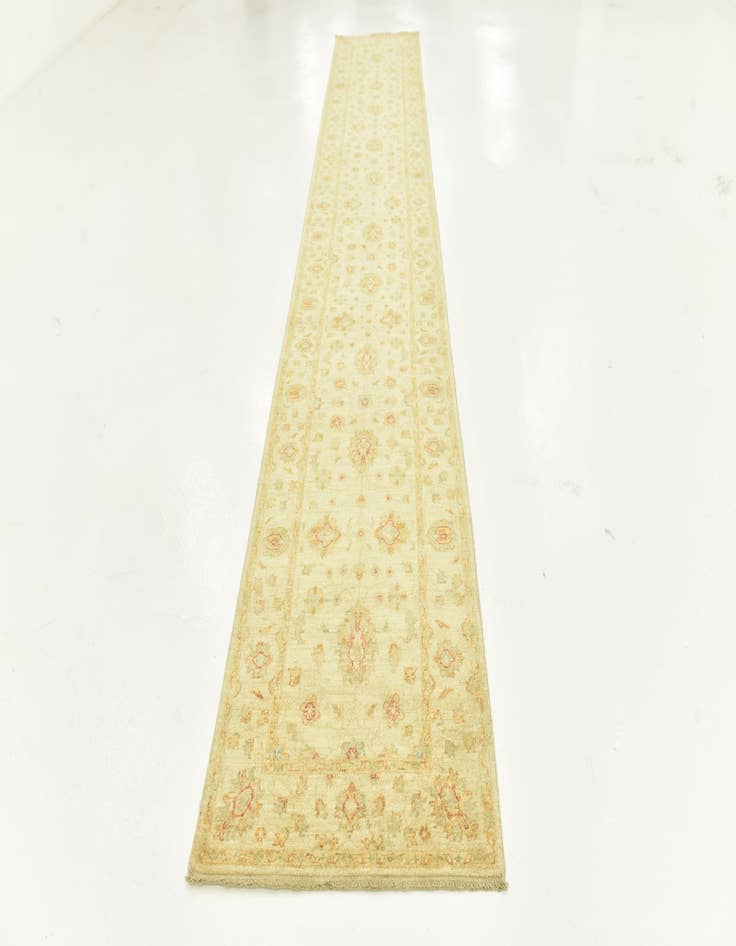 Detail image of  2' 8 x 16' 1  Hand Knotted Peshawar Ziegler Runner Rug