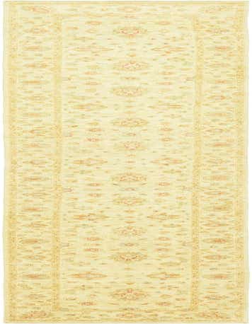 A 16 ft runner rug from the Peshawar Ziegler collection, featuring a light brown field with intricate botanical and floral patterns in muted tans and subtle reds, ideal for a hallway.