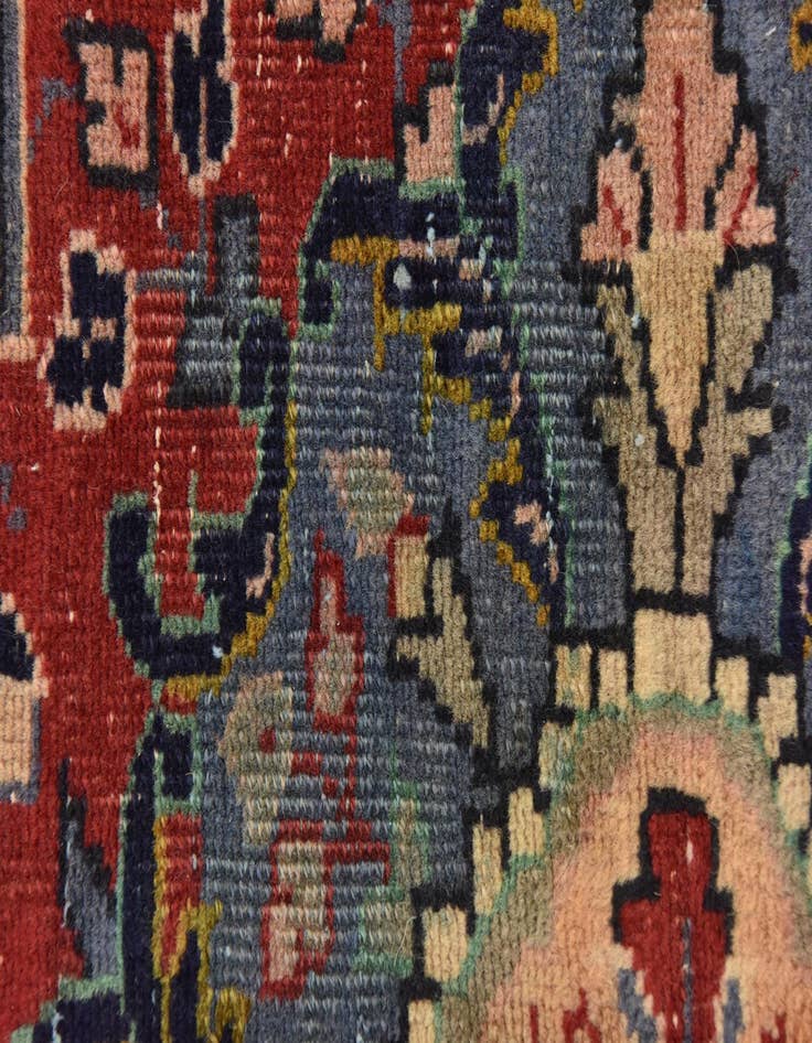 Detail image of  5' x 10'  Hand Knotted Songhor Persian Wool Runner Rug