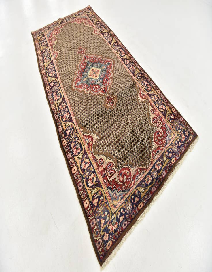 Detail image of  5' x 10'  Hand Knotted Songhor Persian Wool Runner Rug