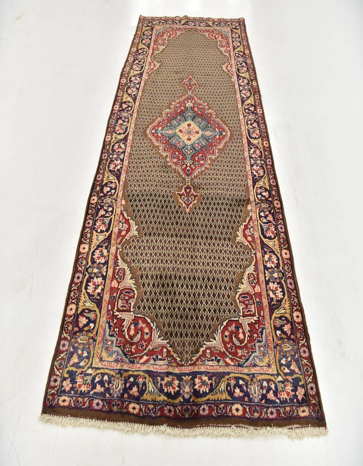 Detail image of  5' x 10'  Hand Knotted Songhor Persian Wool Runner Rug