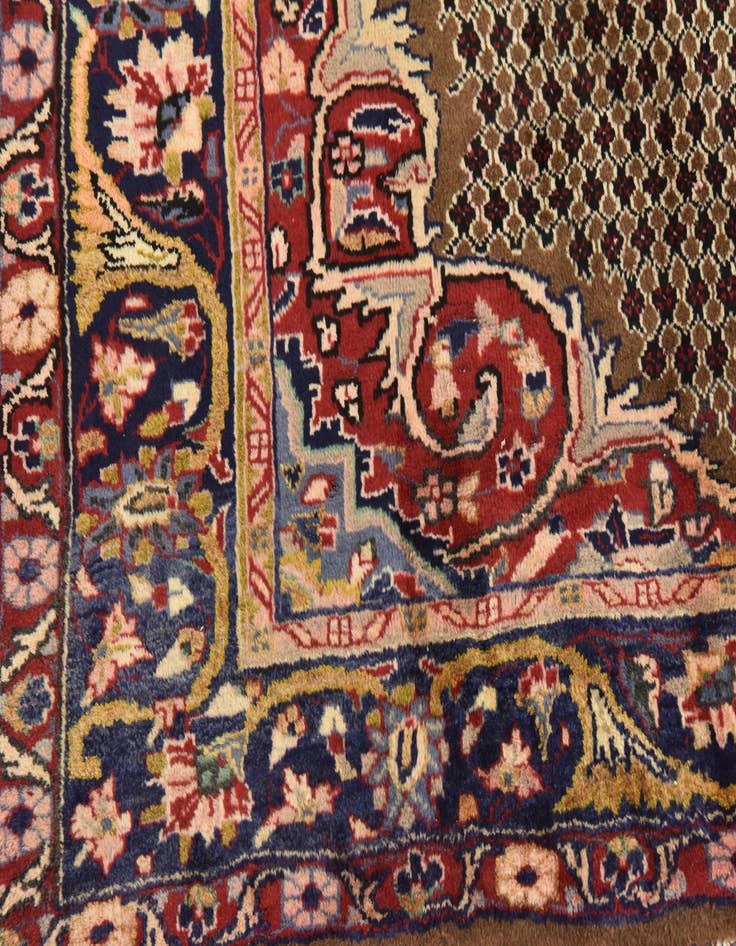 Detail image of  5' x 10'  Hand Knotted Songhor Persian Wool Runner Rug
