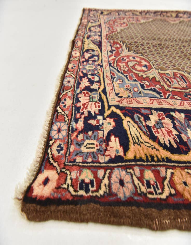 Detail image of  5' x 10'  Hand Knotted Songhor Persian Wool Runner Rug