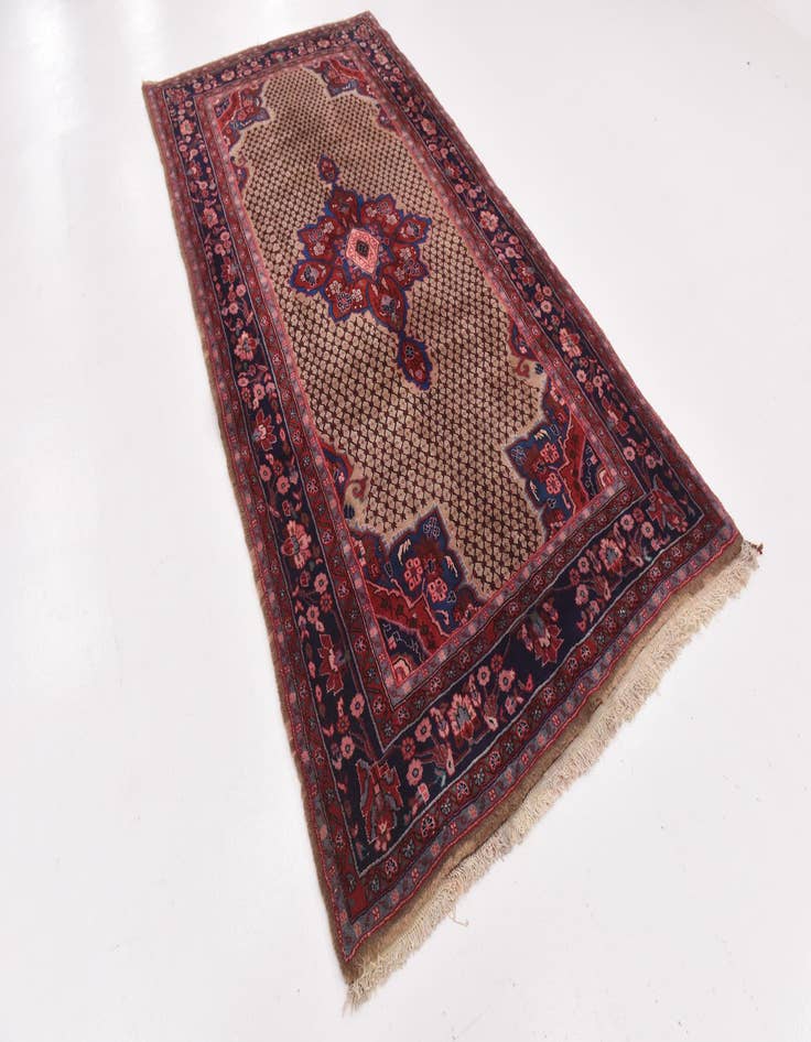 Detail image of  5' x 10'  Hand Knotted Songhor Persian Wool Runner Rug