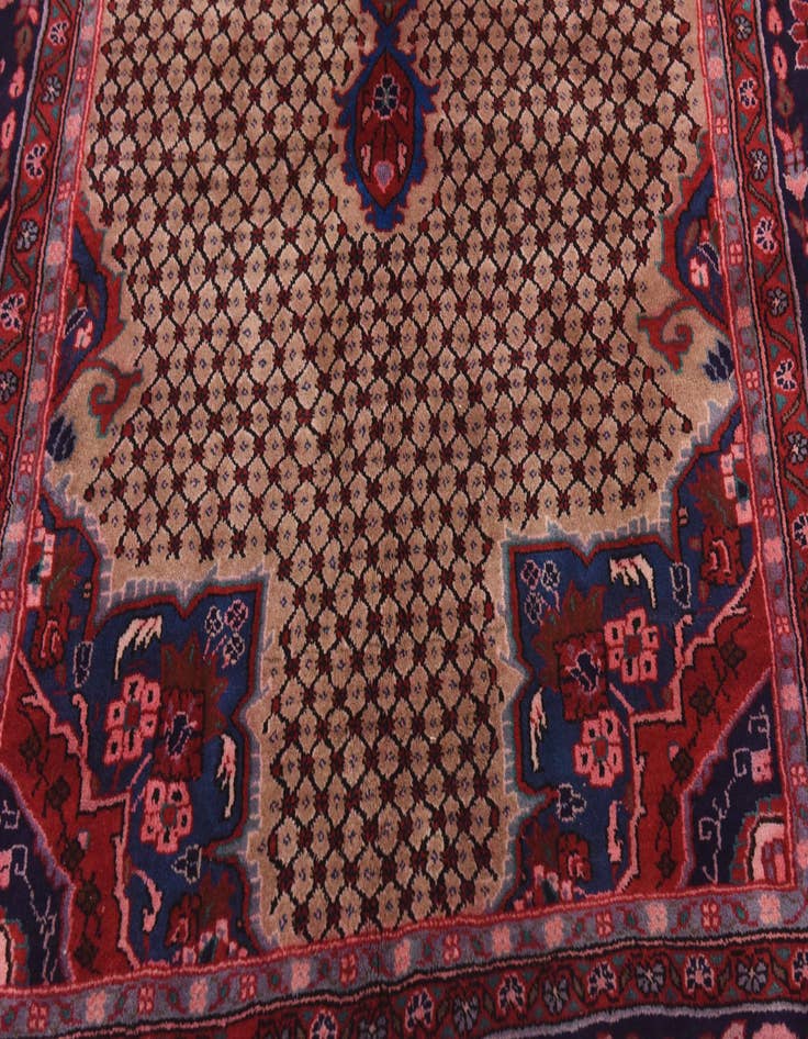 Detail image of  5' x 10'  Hand Knotted Songhor Persian Wool Runner Rug