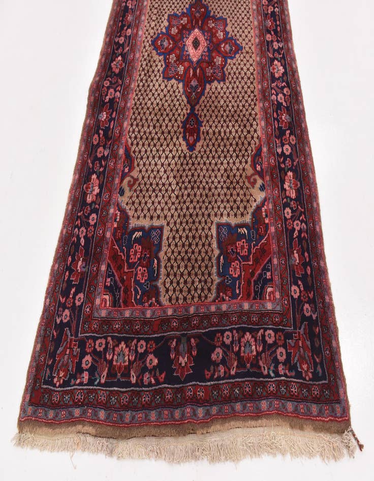 Detail image of  5' x 10'  Hand Knotted Songhor Persian Wool Runner Rug