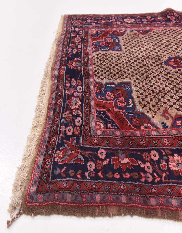 Detail image of  5' x 10'  Hand Knotted Songhor Persian Wool Runner Rug