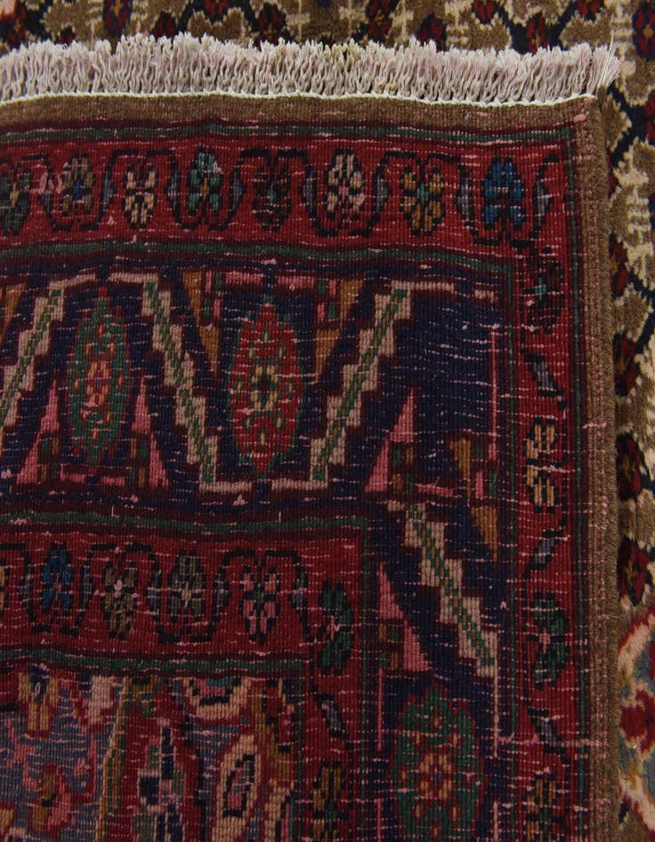 Detail image of  5' x 9' 6  Hand Knotted Songhor Persian Wool Runner Rug