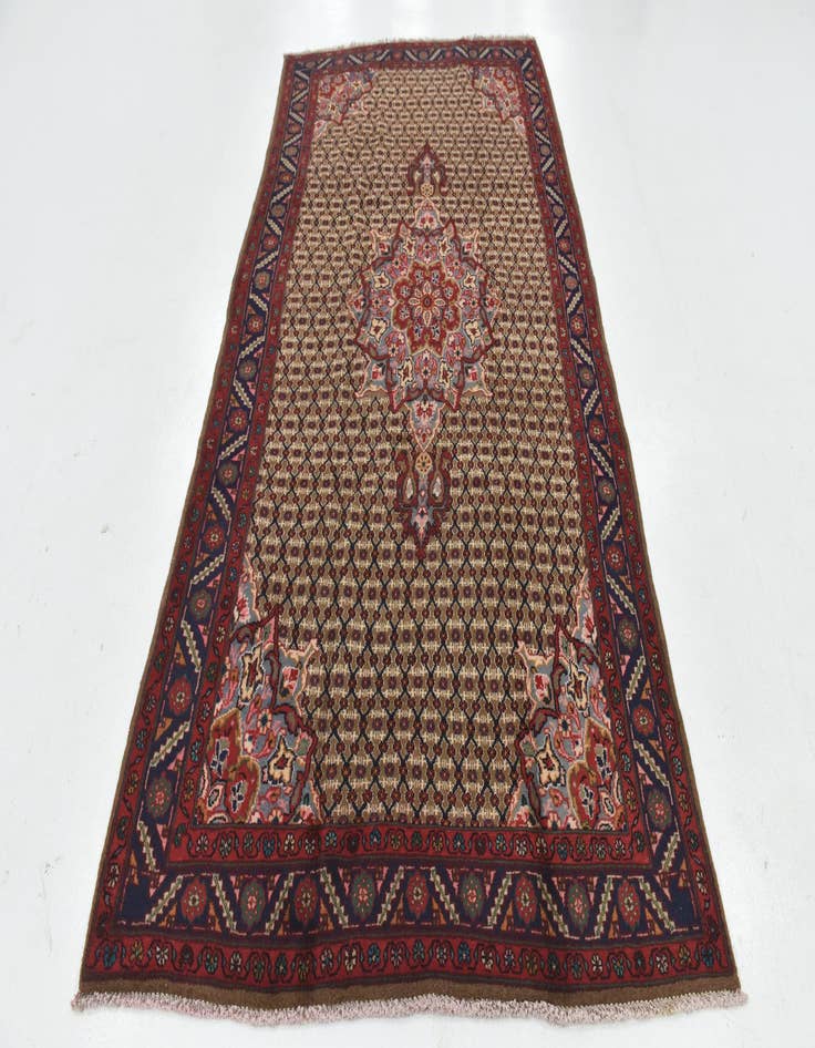Detail image of  5' x 9' 6  Hand Knotted Songhor Persian Wool Runner Rug