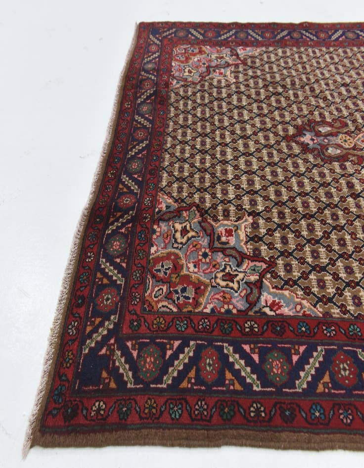 Detail image of  5' x 9' 6  Hand Knotted Songhor Persian Wool Runner Rug