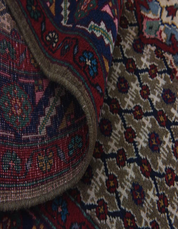 Detail image of  5' x 9' 6  Hand Knotted Songhor Persian Wool Runner Rug