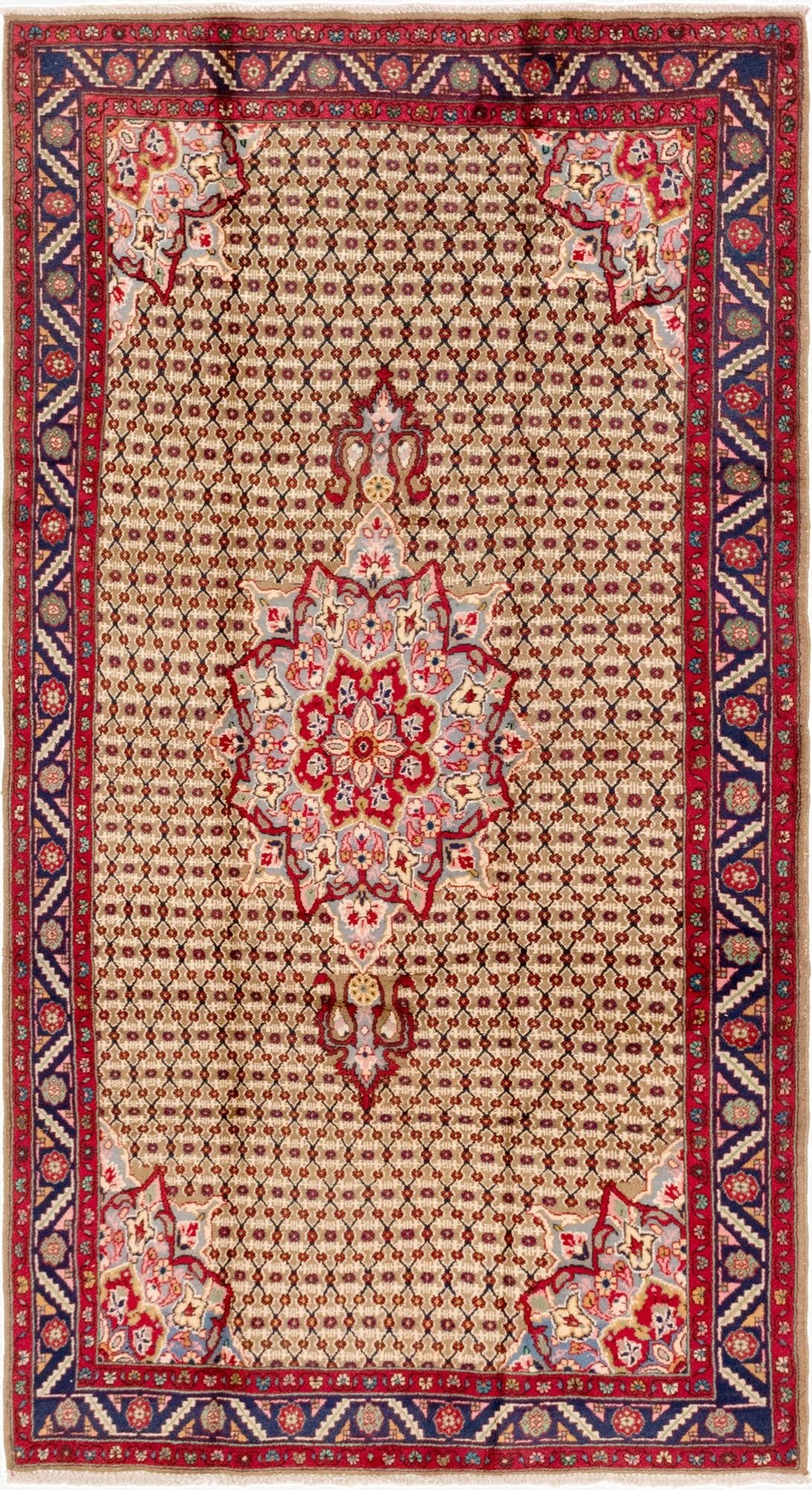  5' x 9' 6  Hand Knotted Songhor Persian Wool Runner Rug