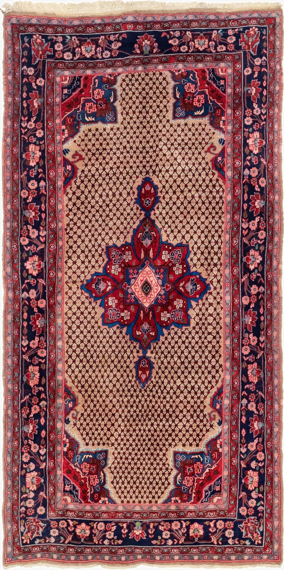  5' x 10'  Hand Knotted Songhor Persian Wool Runner Rug