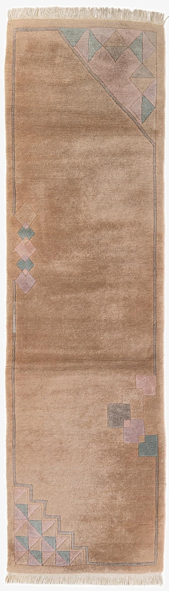  2' 9 x 10'  Hand Knotted Tibet Wool Runner Rug
