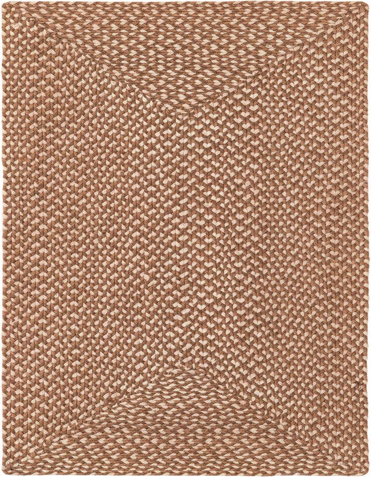 Detail image of  2' x 4' 1  Hand Tweed Braided Jute Runner Rug