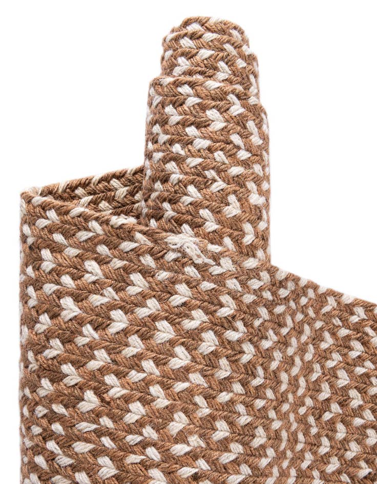 Detail image of  2' x 8'  Hand Tweed Braided Jute Runner Rug