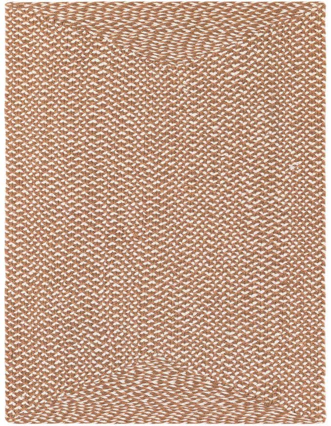 A 6 ft runner rug from the Rugs.com Tweed Braided Jute collection, featuring a tight brown and tan braided pattern.