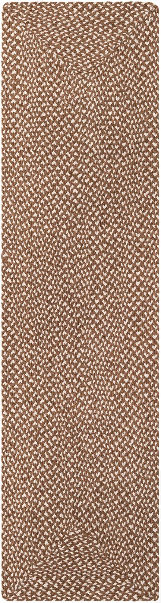  2' x 8'  Hand Tweed Braided Jute Runner Rug
