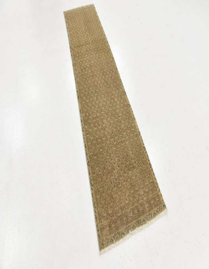 Detail image of  2' 3 x 9'  Hand Knotted Ultra Vintage Persian Wool Runner Rug