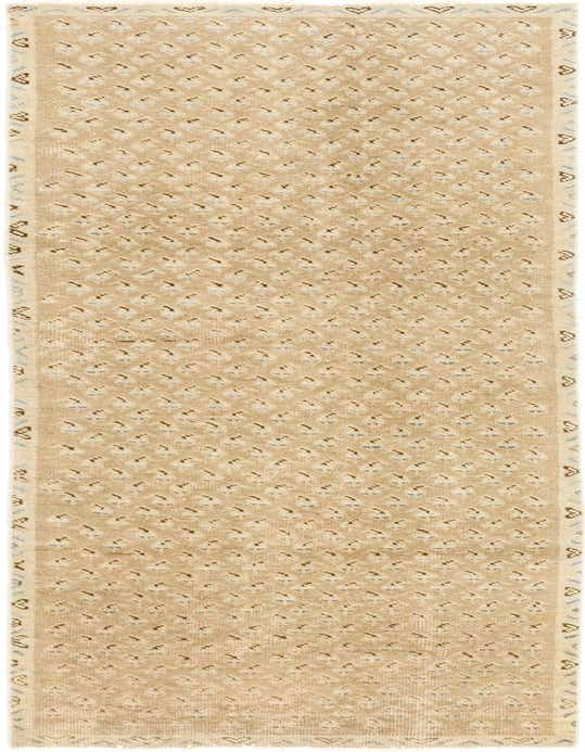 A 9 ft runner rug from the Ultra Vintage collection, featuring a beige and brown Persian pattern with light blue accents, ideal for a hallway.