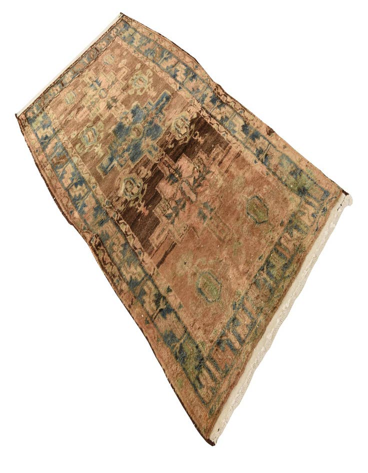 Detail image of  3' 10 x 7' 4  Hand Knotted Ultra Vintage Persian Wool Runner Rug