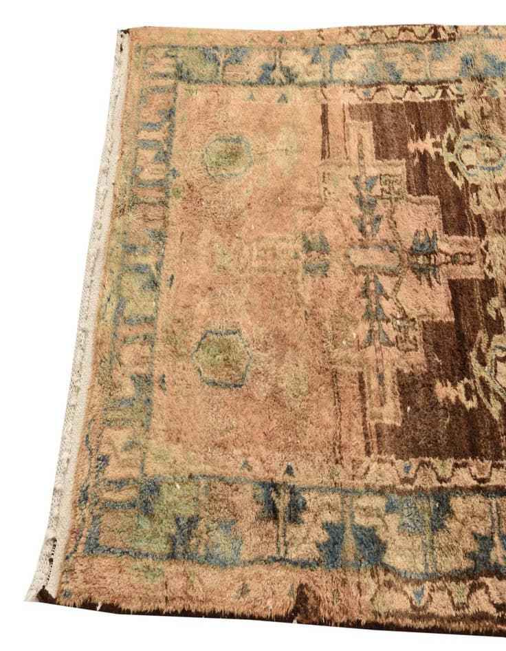 Detail image of  3' 10 x 7' 4  Hand Knotted Ultra Vintage Persian Wool Runner Rug