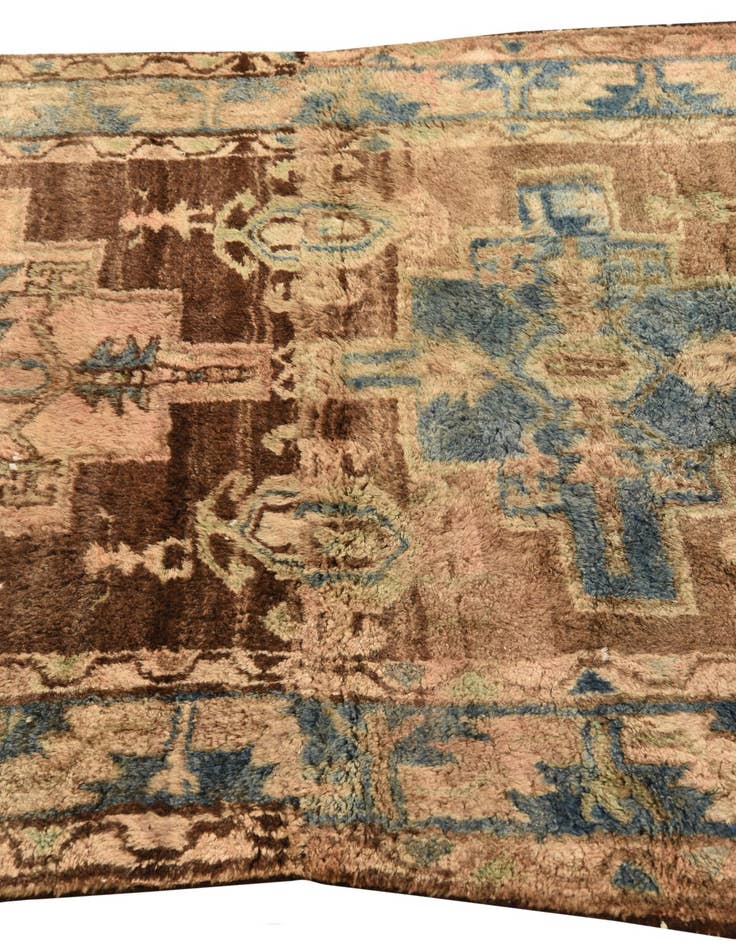 Detail image of  3' 10 x 7' 4  Hand Knotted Ultra Vintage Persian Wool Runner Rug