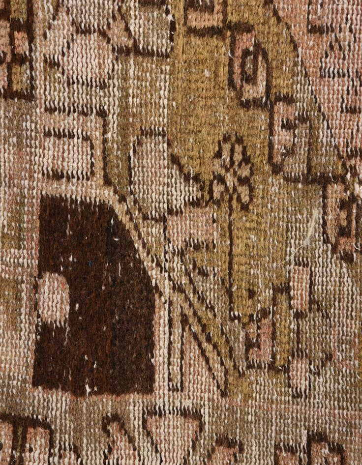 Detail image of  4' 4 x 6' 9  Hand Knotted Ultra Vintage Persian Wool Runner Rug