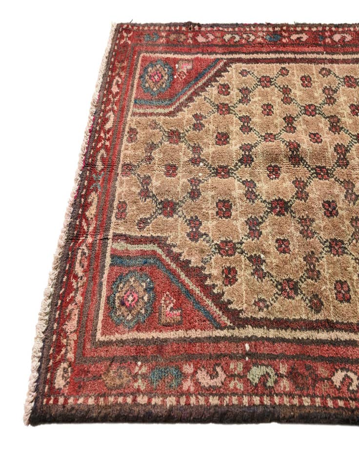 Detail image of  2' 1 x 4' 8  Hand Knotted Ultra Vintage Persian Wool Runner Rug