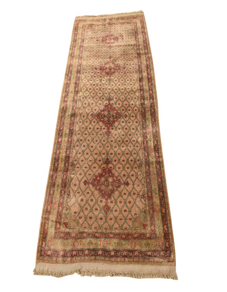 Detail image of  3' 5 x 6' 10  Hand Knotted Ultra Vintage Persian Wool Runner Rug