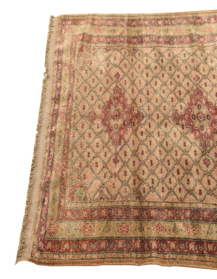 Detail image of  3' 5 x 6' 10  Hand Knotted Ultra Vintage Persian Wool Runner Rug