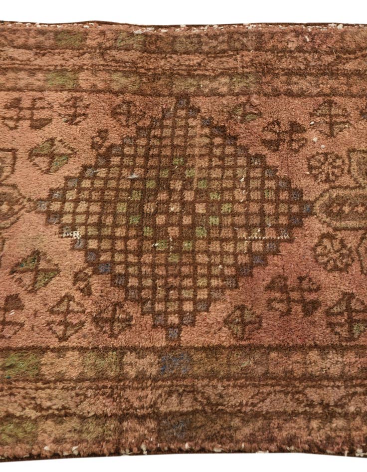 Detail image of  2' 3 x 6' 8  Hand Knotted Ultra Vintage Persian Wool Runner Rug